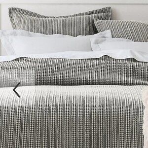 Honeycomb Cotton Grey KING Duvet Cover.
